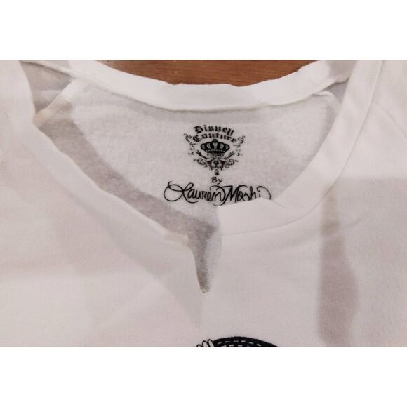 LAUREN MOSHI DISNEY COUTURE WHITE & BLACK SWEATSHIRT NWOT XS - Picture 7 of 11